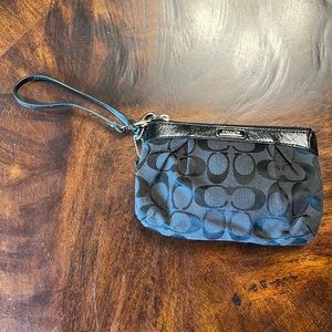 Coach black wristlet